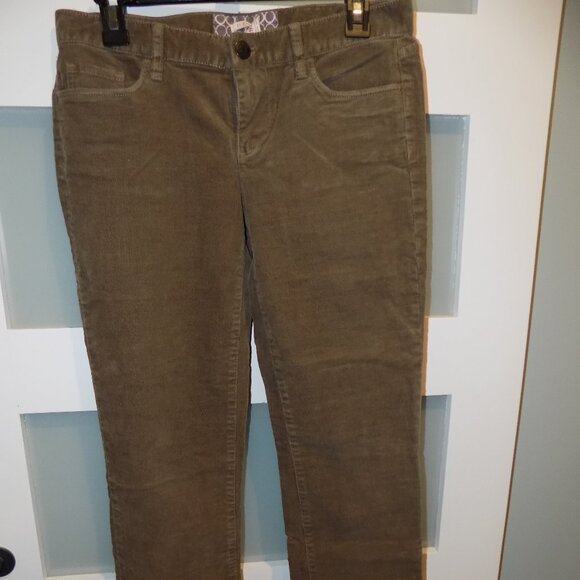 J. Crew Dark Brown Corduroy Matchstick Pants Size 29R Women's - Picture 1 of 3